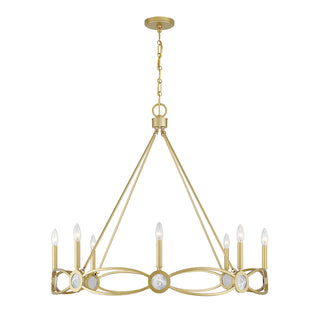 Minette 8-Light Chandelier in Spun Gold