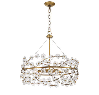 Camille 5-Light Chandelier in Warm Brass