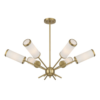 Denison 6-Light Chandelier in Warm Brass by Dann Foley