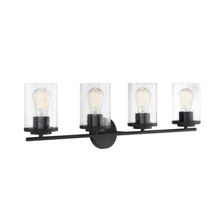 Marshall 4-Light Bathroom Vanity Light in 
Matte Black