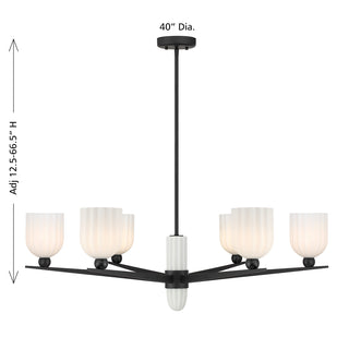 Collier 6-Light Chandelier in Matte Black