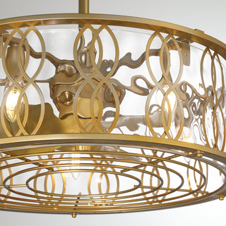 Snowden 5-Light LED Fan D'Lier in Burnished Brass