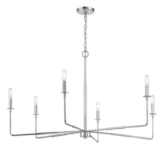 Salerno 6-Light Chandelier in 
Polished Nickel