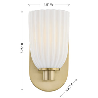 Baldwin 1-Light Wall Wall Sconce in Noble Brass