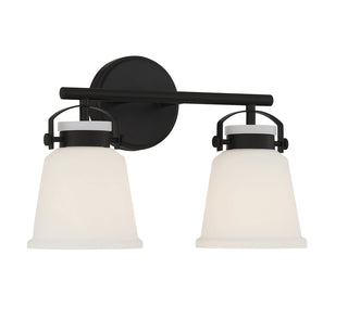 Kaden 2-Light Bathroom Vanity Light in Matte Black