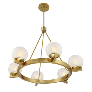 Darien 6-Light Chandelier in Warm Brass