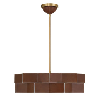 Atherton 5-Light Pendant in Warm Brass