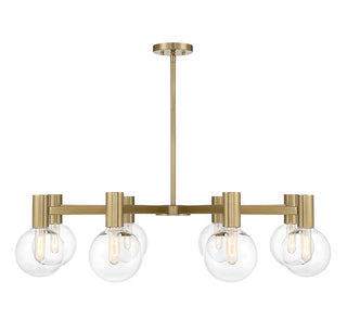 Wright 8-Light Chandelier in Warm Brass