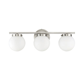 3-Light Bathroom Vanity Light in Brushed Nickel