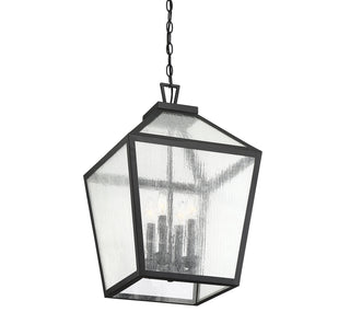 Woodstock 4-Light Outdoor Hanging Lantern in Black