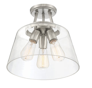 Calhoun 3-Light Ceiling Light in Satin Nickel