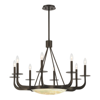Salford 9-Light Chandelier in Mediterranean Bronze by Dann Foley