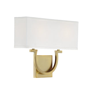 Rhodes 2-Light Wall Sconce in Warm Brass