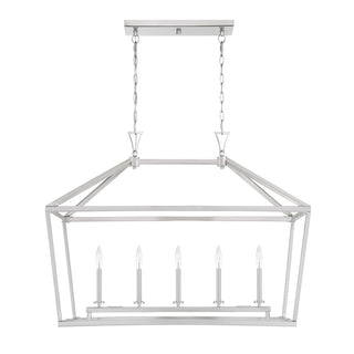 Townsend 5-Light Linear Chandelier in Satin Nickel
