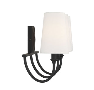 Cameron 3-Light Bathroom Vanity Light in 
Matte Black