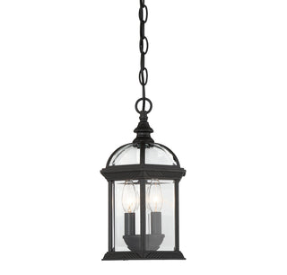 Kensington 3-Light Outdoor Hanging Lantern in Textured Black