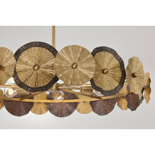 Lincoln 5-Light Pendant in Distressed Gold and Bronze by Breegan Jane