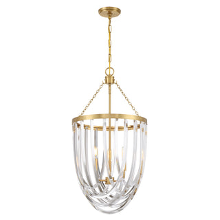 Jennings 3-Light Pendant in Warm Brass