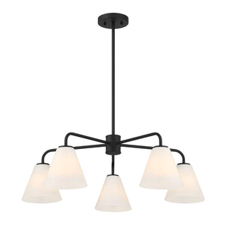 Blair 5-Light Chandelier in Matte Black