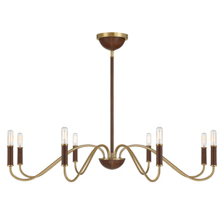 Abeline 8-Light Chandelier in Warm Brass