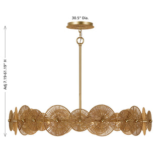 Abbott 5-Light Pendant in Distressed Gold by Breegan Jane