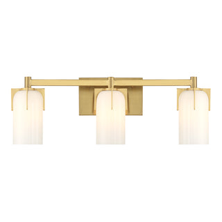 Caldwell 3-Light Bathroom Vanity Light in Warm Brass