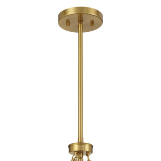 Willow 1-Light Pendant in Warm Brass