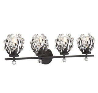 Moreno 4-Light Bathroom Vanity Light in Matte Black