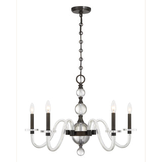Aragon 5-Light Chandelier in Mediterranean Bronze