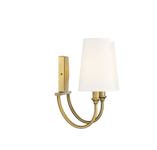Cameron 2-Light Bathroom Vanity Light in Warm Brass
