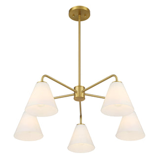 Blair 5-Light Chandelier in Warm Brass