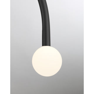 2-Light Chandelier in Matte Black