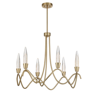 Sofia 6-Light Chandelier in Noble Brass