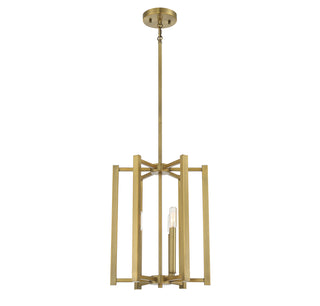 Benson 3-Light Pendant in Warm Brass