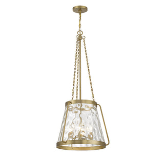 Crawford 4-Light Pendant in Warm Brass