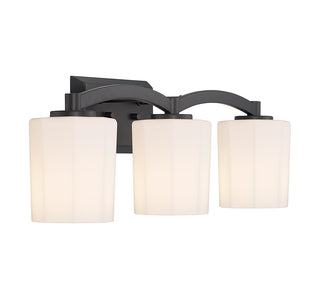 Whitney 3-Light Bathroom Vanity Light in Matte Black