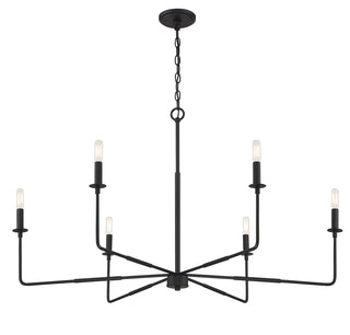 Salerno 6-Light Chandelier in 
Matte Black