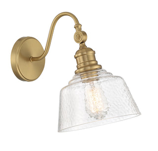 1-Light Wall Sconce in Natural Brass