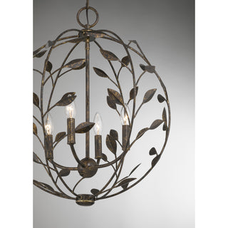 Laska 4-Light Pendant in Enchanted Bronze by Breegan Jane
