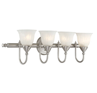 Brunswick 4-Light Bathroom Vanity Light in Satin Nickel