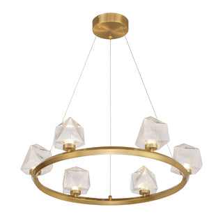 Castello 6-Light Chandelier in Warm Brass