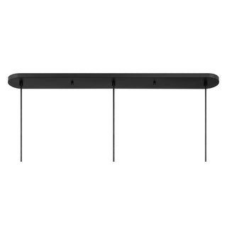 3-Light Linear Chandelier in Matte Black