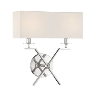 Arondale 2-Light Wall Sconce in Polished Nickel
