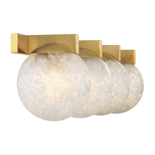 Darien 4-Light Bathroom Vanity Light in Warm Brass