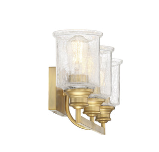 Hampton 3-Light Bathroom Vanity Light in Warm Brass