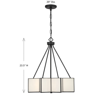 Reiling 3-Light Pendant in Matte Black
