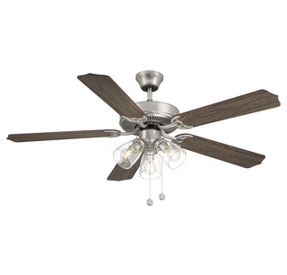 52" 3-Light Ceiling Fan in Brushed Nickel