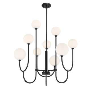 Chester 9-Light Chandelier in Matte Black