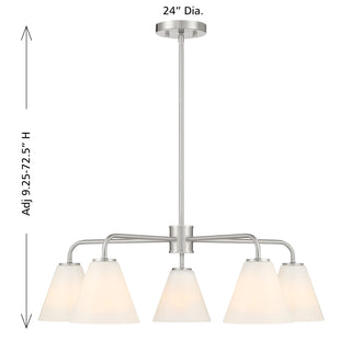 Blair 5-Light Chandelier in Satin Nickel