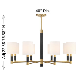 Conrad 8-Light Chandelier in Warm Brass